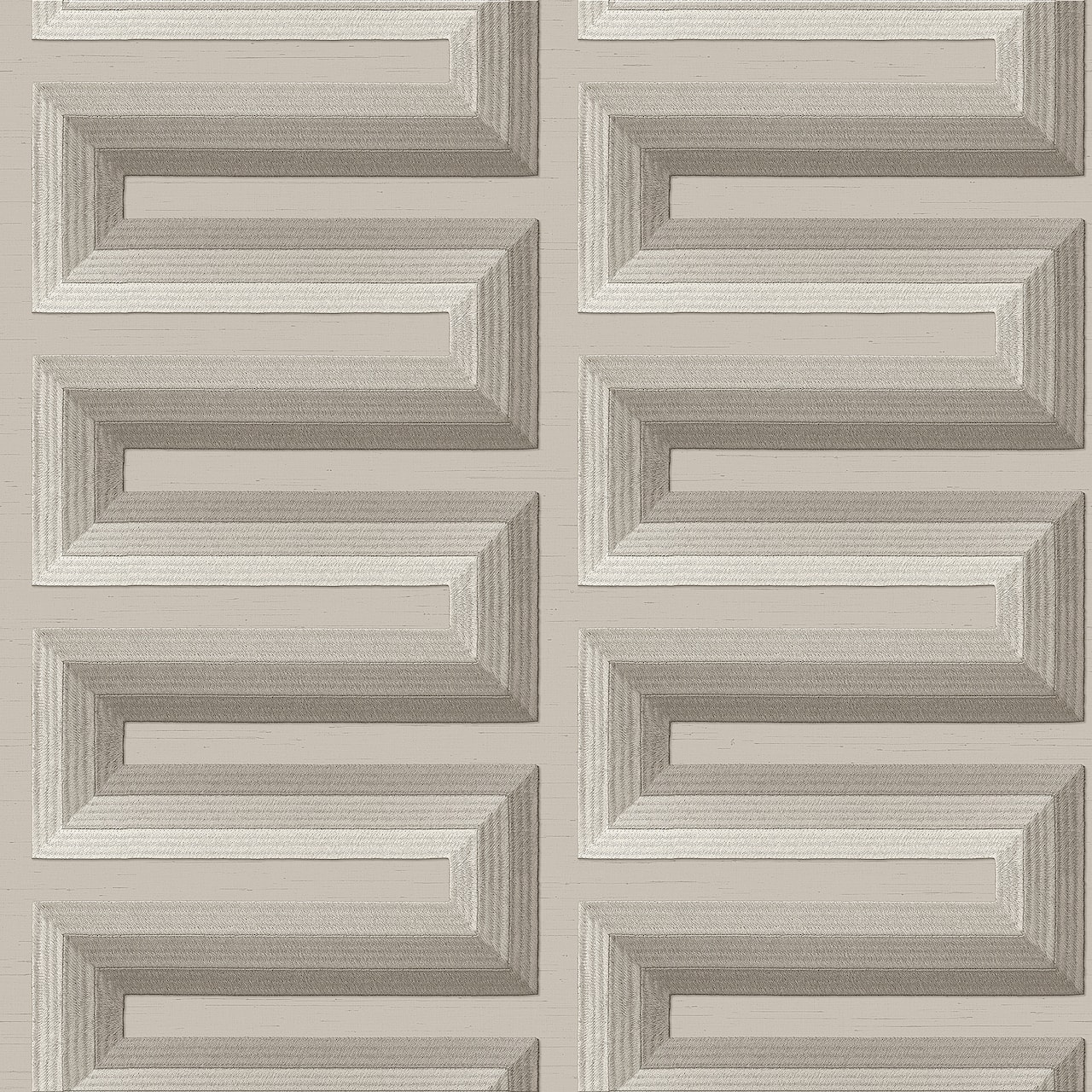 Designs Direct Embroidered Grecian Key Wallpaper